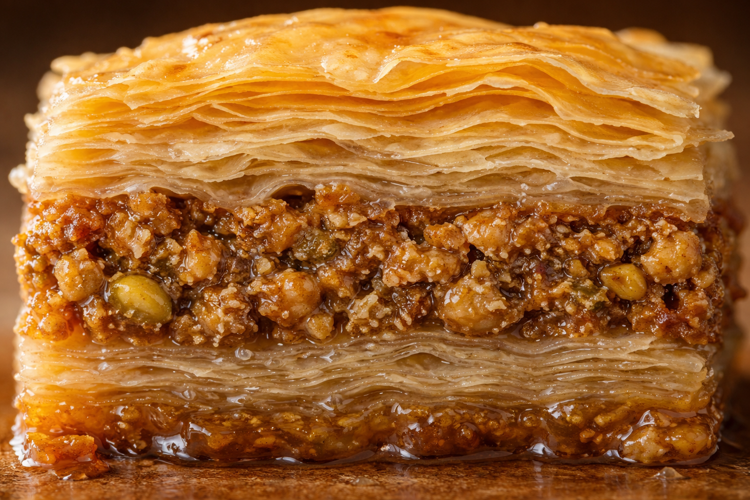Baklava kesit görünümü ve doku yapısı